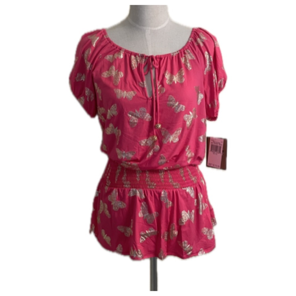 Juicy Couture Butterfly Print Women's Top Size P